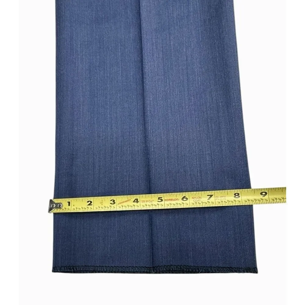 NWT JoS A Banks 100% Wool Signature Collection Tailored Fit Blue Slacks Size 37R